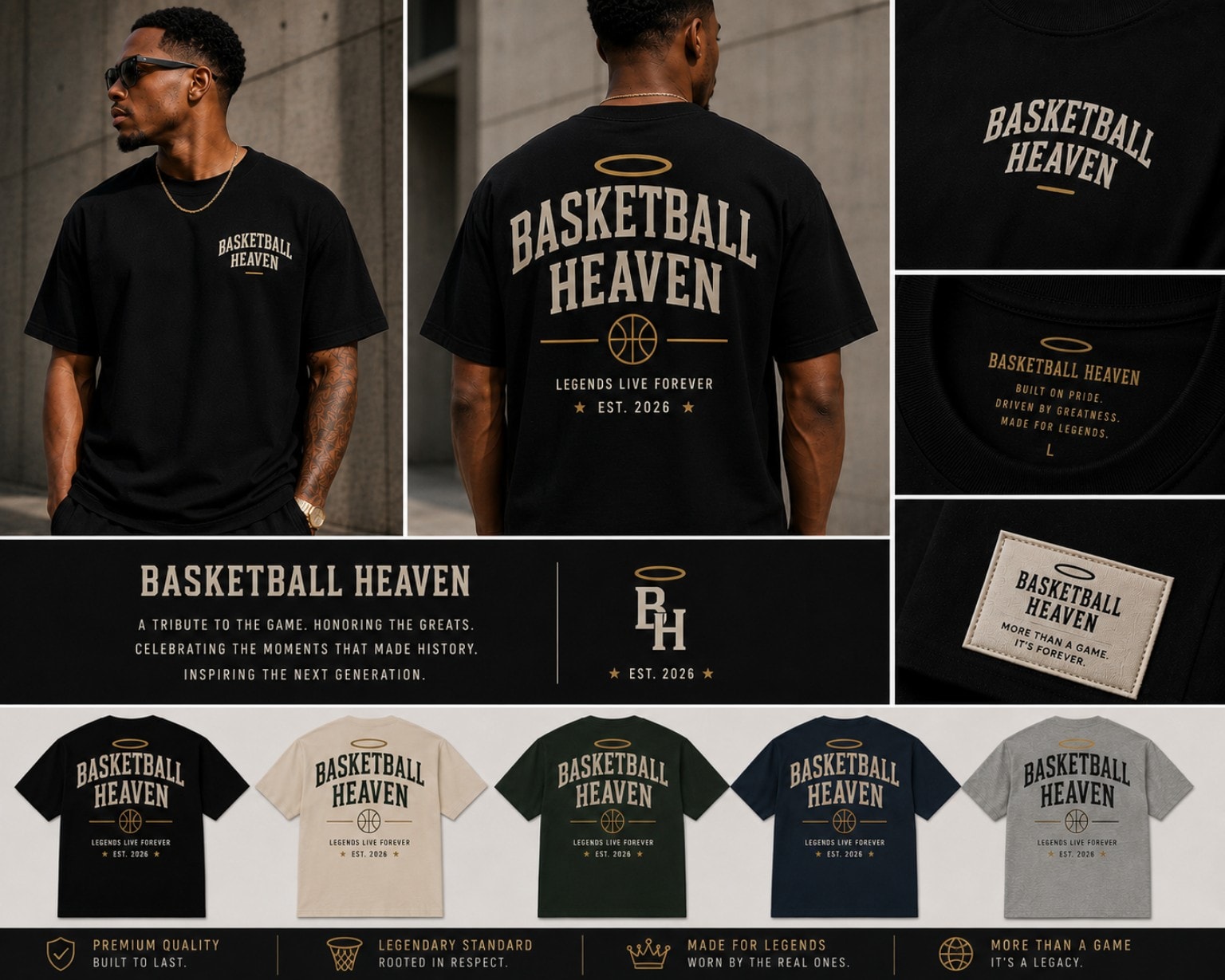 Basketball Heaven T-Shirt — coming soon in multiple colorways
